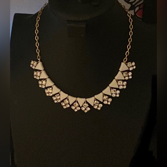 J Crew Chrystal rhinestone and acrylic statement necklace - Picture 7 of 10